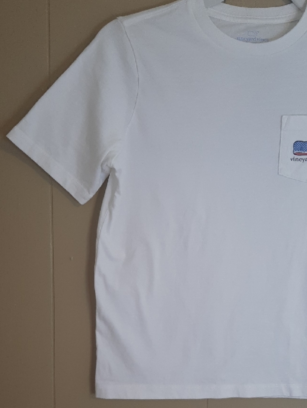 Vineyard Vines Girl's Small White Short Sleeve Pocket Tee With Logo And Whale - Picture 4 of 12